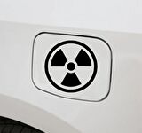 Araba Depo Kapağı Sticker Radyasyon Oto Sticker 2 Adet