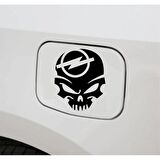 Araba Depo Kapağı Sticker Opel Kuru Kafa Oto Sticker 2 Adet