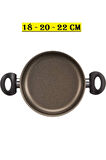 Kuvars 3'lü Sahan Set 18 - 20 - 22 Cm