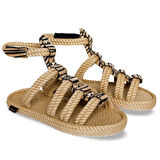 Nomadic Republic SRG.ZEB Serengeti Bej Zebra Kadın Sandalet