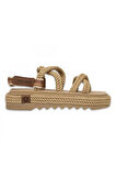 Bohonomad Bodrum Mid Platform Kadın Bej Sandalet BOD0012-MP
