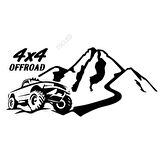 4X4 Off Road Araba Stıcker Dağ ve Araba