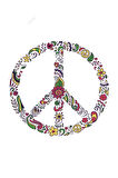 Çiçekli Peace Özgürlük Simge Logo Sticker