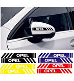 Opel Vectra ayna sticker etiket şerit Siyah Renk