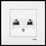 Viko Karre Data -Nümeris Telefon Prizi (Cat3-Cat6) Çerçeveli