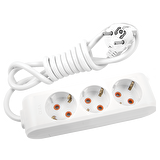 VİKO Multi-Let 3lü Topraklı 5 Metre Priz (Beyaz)