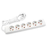 VİKO Multi-Let 6lı Topraklı 3 Metre Priz (Beyaz)