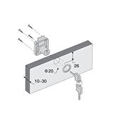 Çekmece Kapak Kilidi Kare 22mm Siyah