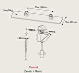 Raf Tutucu 3-22mm (2 Adet) Parlak krom