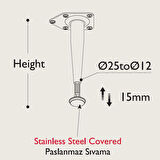 Metal Mobilya Ayağı Konik Parlak Krom (4 Adet) 10 CM