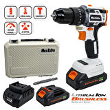 Max Extra MX2020 Kömürsüz Çift Akülü Darbeli Matkap 20V 2.0Ah