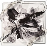 Aker Tivil Saf İpek Eşarp 8286713 - 912 Beyaz Leopar Desen