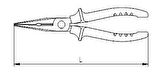 İzeltaş 3225 Uzun Kargaburun Eğri Uçlu Opak 200mm 8''