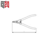 İzeltaş Dış Segman Pense (Düz) 140 mm - 3301120140