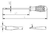 İzeltaş 4300 Düz Uçlu Tornavida Opak Seri 5x100mm
