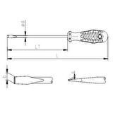 İzeltaş 7x125 mm Opak Seri Düz Uçlu Tornavida