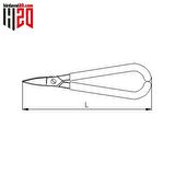 İzeltaş Kuyumcu Makası Eğri 180 mm - 6801270180