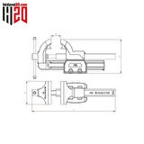 İzeltaş Dövme çelik Mengene 150mm - 7400300150