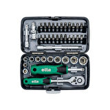 Elta 14000005078 1/4'' Altıköşe Cırcırlı Lokma Anahtar ve Bits Uç Seti 38 Parça