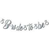 Bekarlığa Veda Partisi Bride To Be Kaligrafi Banner - Gümüş