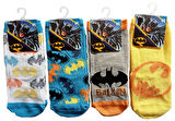Batman 1-2 Yaş 4 Adet Lisanslı Çocuk Çorabı Havlu Çorap