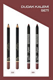 Emily Long Lasting No:203 x2 ve Lipliner No:223 x2 Dudak Kalemi Seti