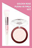 Devobis Round Face Brush - Yuvarlak Yüz Fırçası ve Smooth Finish Face Powder No: 202 Seti