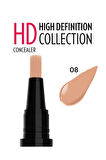 Hd Concealer High Definition 08 Hyaluronik Asit İçerikli Hd Kapatıcı 3 ml