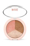 Gr 3' lü Aydınlatıcı & Allık & Bronzer - Nude Look Baked Trip Face Powder