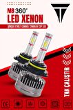 Led 360 M8 H11 Full Power Csp 360° Led Xenon Far Ampulü %100 Canbus 12000lm