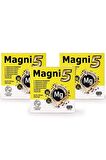 Magni5 Magnezyum 5 Etkili Form 3 Aylık 90 Kapsül B6 D3 Vitamini Bisglisinat Malat Taurat Sitrat Oksit 3'lü