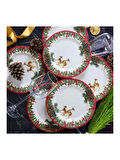Kosova YLB1104 Ceylanlı Pasta Tabağı 20 Cm 6 Lı