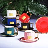 Kosova Albert Mix 6 Kişilik Porselen Kahve Fincan Takımı ODR-01