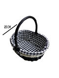 SİYAH SEPET OVAL ORT 32 X 14 X 25 CM