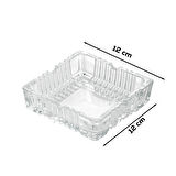 Porsima KLK-02 Kristal Cam Kare Küllük 12x12 cm Şeffaf Lüks Küllük