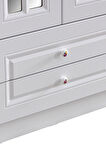Gardırop, Country West Mdf Ön Yüzeyli 3 Kapılı Dolap - Beyaz