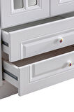 Gardırop, Country West Mdf Ön Yüzeyli 3 Kapılı Dolap - Beyaz