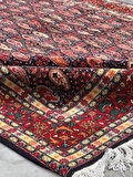 187x324 cm Muhteşem El Yapımı Halı, Mükemmel Vintage El Dokuma Yün Halı, Salon için Kırmızı Dekoratif Halı