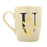 U Harfi Çiçek Desenli Seramik Kupa