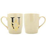 U Harfi Çiçek Desenli Seramik Kupa