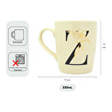 Z Harfi Çiçek Desenli Seramik Kupa