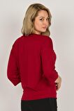 Sistas Kadın Desenli Bluz 6690208 Bordo