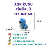 Mavi Aşk Kuşu - Aşk Temalı 3D Mini Figür