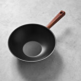 Hisar Oslo Granit Wok Tava 28 Cm Ahşap