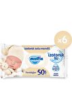 Izotonik Sulu Yenidoğan Islak Havlu 50'li 6*50 300 Yaprak