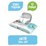 Uni Baby Islak Havlu Kapaklı 90'lı 12 Paket 1080 Yaprak