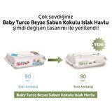 Baby Turco Beyaz Sabun Kokulu Islak Havlu 90 lı (6*90) 540 Yaprak