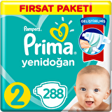 Prima Aktif Bebe 2 Numara Yenidoğan 4x72'li Bel Bantlı Bez