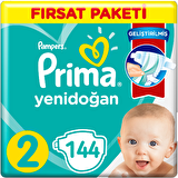 Prima Aktif Bebe 2 Numara Yenidoğan 144'lü Bel Bantlı Bez