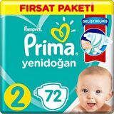 Prima Aktif Bebe 2 Numara Yenidoğan 72'li Bel Bantlı Bez
